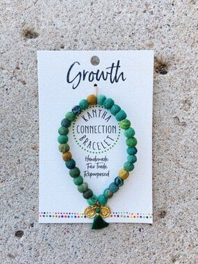 World Finds Kantha Connection Green Growth Bracelet